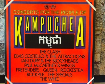 1981 Concert for Kampuchea Double LP Vinyl: Paul McCartney, Queen, The Clash, The Who