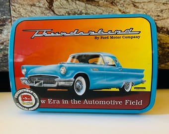 Ford Thunderbird Metal Tin Box Storage Container