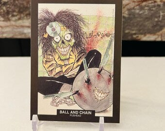 Ball and Chain 1991 Rock Sticker, Pushead