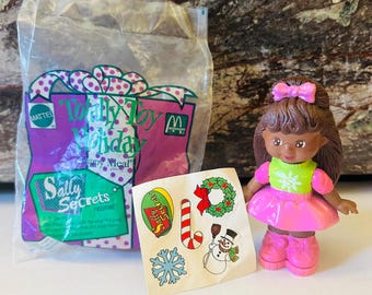 Sally Secrets 1993 Toy Doll, Happy Meal Toy, Cake topper, Party favor, keepsake