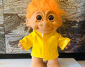 Russ Troll 7 inch ORANGE hair with RAINJACKET figure