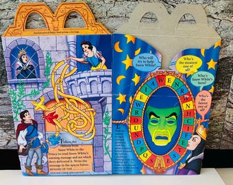 Snow White Happy Meal 1992 Box, Party Favor Box