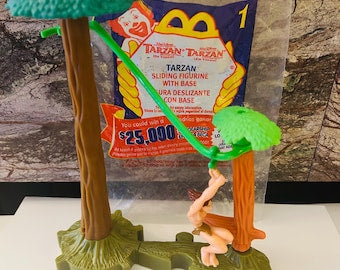 Tarzan Sliding Figurine with Base 2000 Tarzan Toy