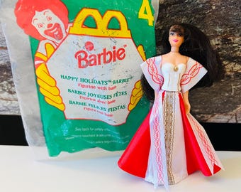 Happy Holidays 1995 Barbie Toy, Cake Topper