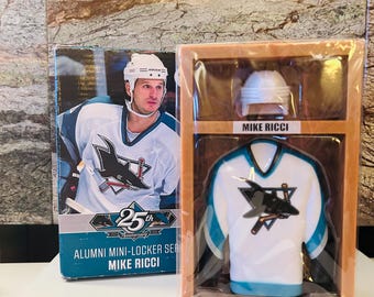 Mike Ricci NHL San Jose Sharks Hockey Alumni Mini-Locker Series 25th Anniversary