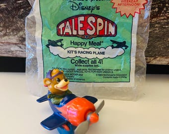 Talespin Happy Meal Toy Figure Kit's Racing Plane