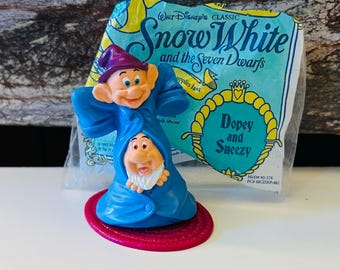 Dopey and Sneezy Snow White Toy 1992