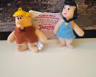 Flintstones Betty & Barney 1989 Denny's Happy Meal Toy