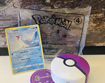 Pokemon Alolan Exeggutor Toy with Card Happy Meal Toy