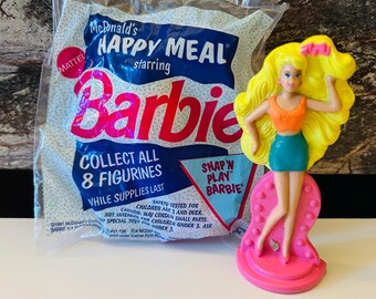 Snap N Play Barbie 1991 Barbie Toy, Cake Topper