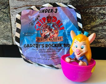 Gadget's Rockin Rider Chip and Dale Toy Under-3 Toy from 1989