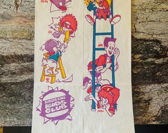 Burger King 1998 Kids Meal Bag 6x11