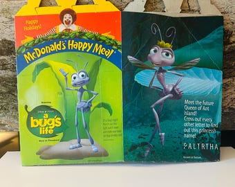 A Bug's Life 1998 Happy Meal Box, McDonald's Box