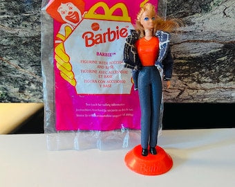 Barbie 1998 Barbie Toy with Stand, Cake Topper
