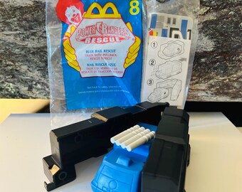 Blue Rail Rescue Power Rangers 2000 Happy Meal Toy