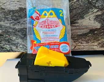 Yellow Rail Rescue Power Ranger 2000 Happy Meal Toy