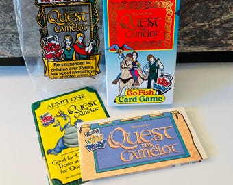 Quest for Camelot Go Fish Card Game 1998 Toy