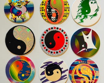Choose a Pog from the Ying Yang Caps Collection, Party Favors, Pogs