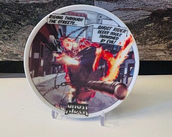 Ghost Rider Marvel 4 inch Collector Plate Happy Meal Toy