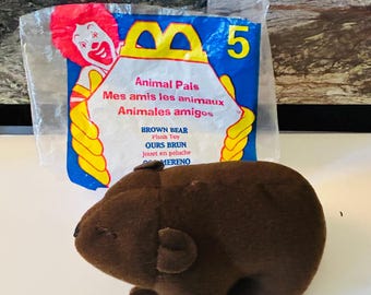 Brown Bear Plush Animal Pals 1997 Happy Meal Toy