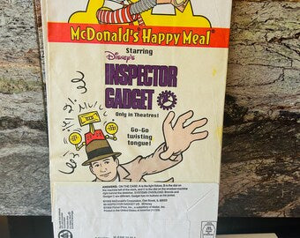 Inspector Gadget 1999 Happy Meal Bag 6x11