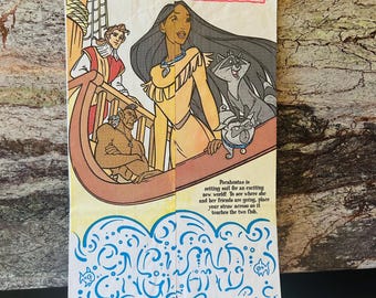 Pocahontas II 1998 Happy Meal Bag 6x11