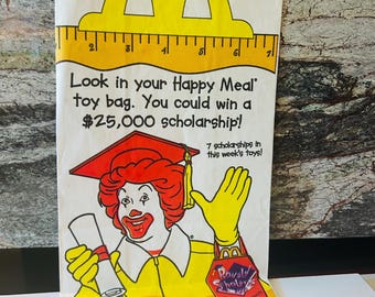 McDonalds 1999 Happy Meal Bag 6x11