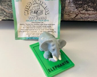 Elephant Toy Book 1991 Happy Meal Toy