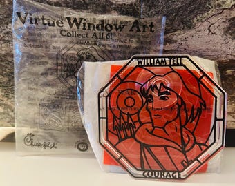 William Tell Virtue Window Art 2000 Chick Filet Happy Meal Toy