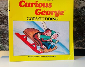Curious George Goes Sledding 1984 Preowned Scholastic Book