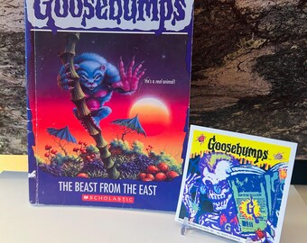 Beast from the East Reprint Goosebumps Book #43 with RARE 1995 Curly Goosebumps Sticker