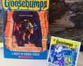 A Night in Terror Tower Reprint Goosebumps Book #27 with RARE 1995 Curly Goosebumps Sticker