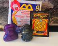 Crazy Bones 2000 Toy Figure Music and Scraps with Sticker Card