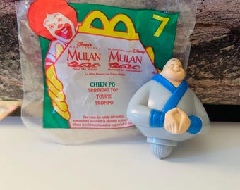 Mulan Chien Po Spinning Top 1998 Happy Meal Toy
