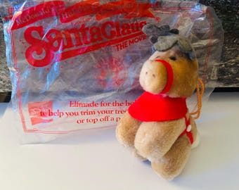 Reindeer Plush Movie Ornament Coca-Cola 1985 McDonald's Toy