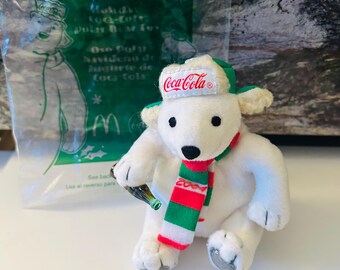 Holiday Coca Cola Polar Bear Toy 2004 McDonald's Toy