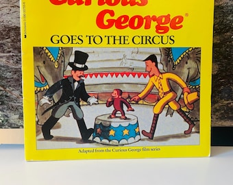 Curious George Goes to the Circus Book 1987 Preowned Scholastic First Printing Book