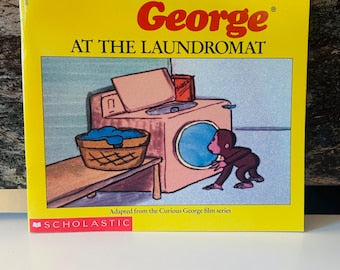 Curious George at the Laundromat Book 1990 Preowned Scholastic Book