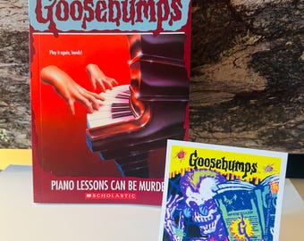 Piano Lessons can be Murder Reprint Goosebumps Book #13 with RARE 1995 Curly Goosebumps Sticker
