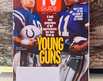NFL 2001 Season Preview TV Guide (2001) Peyton Manning, Daunte CulPepper, Shannen Doherty