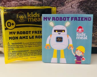 My Robot Friend Book Wendys Kids Meal Toy Book