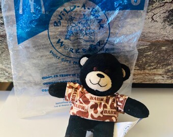 Dimples Teddy Build a Bear 2006 Happy Meal Toy in a Camouflage Shirt