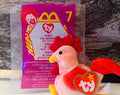 Strut the Rooster Plush 1999 Beanie Baby TY Happy Meal Toy