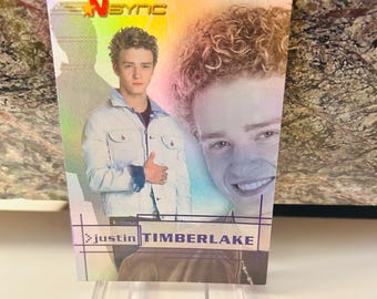 Justin Timberlake 2000 NSYNC Rainbow Prism Trading Card #6