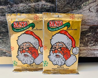 Two Packs Santa Around the World Trading Packs 1995 Sealed
