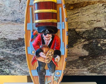 Trader Joes Pirate Cookie Tin Vintage Empty Storage Container