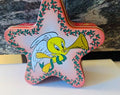 Tweety Bird 1999 Star Shaped Empty 2x6 Holiday Christmas Storage Tin Container Looney Tunes