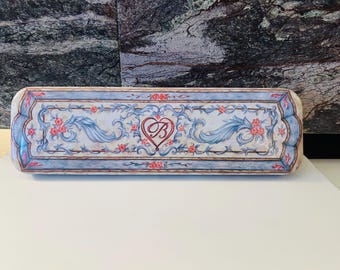 Brighton Jewelry Pencil Case Vintage Tin 9.5x3