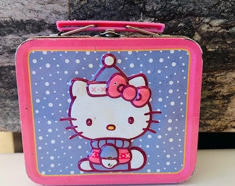 Hello Kitty Tin 4.5x5.5 Empty Storage Container