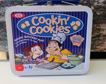 Cookin Cookies Tin 4.5x5.5 Empty 2006 Storage Container